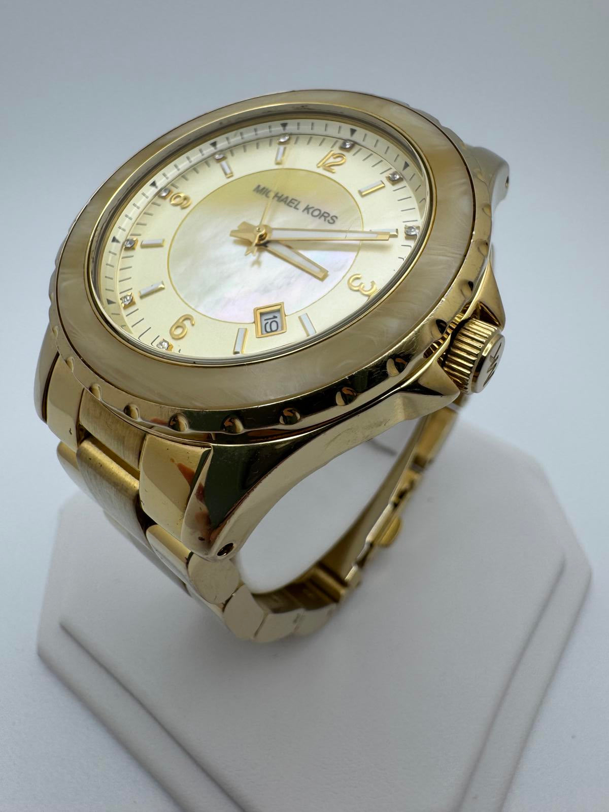 Michael Kors MK-5260 Gold Quartz Watch 44 mm Men’s Unisex | Fresh Battery