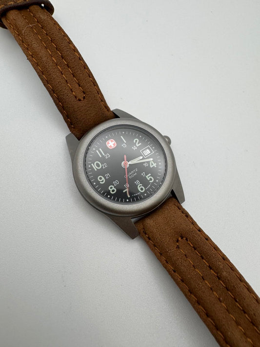 Wenger Marlboro Swiss Army Quartz Field Watch 29mm Date – New Battery