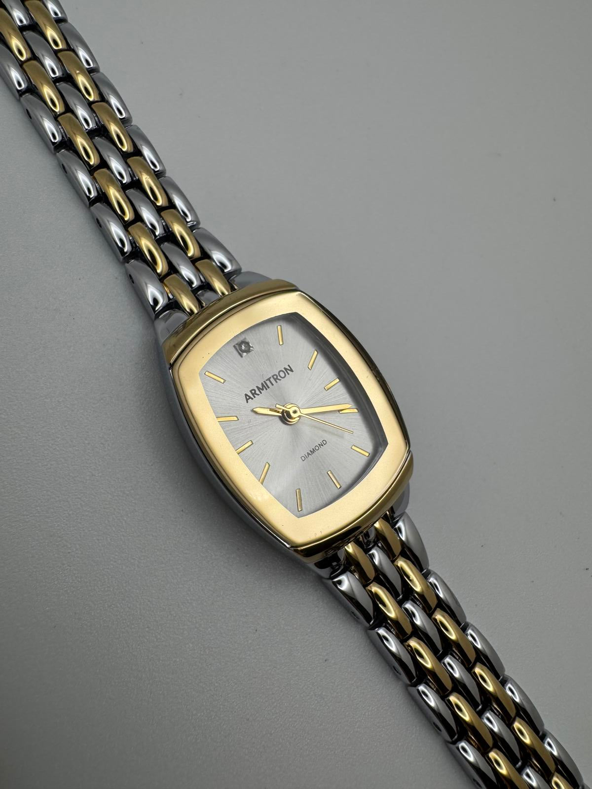 Armitron Women’s Diamond Accent Watch – 20mm Two-Tone Silver Gold Dress Quartz
