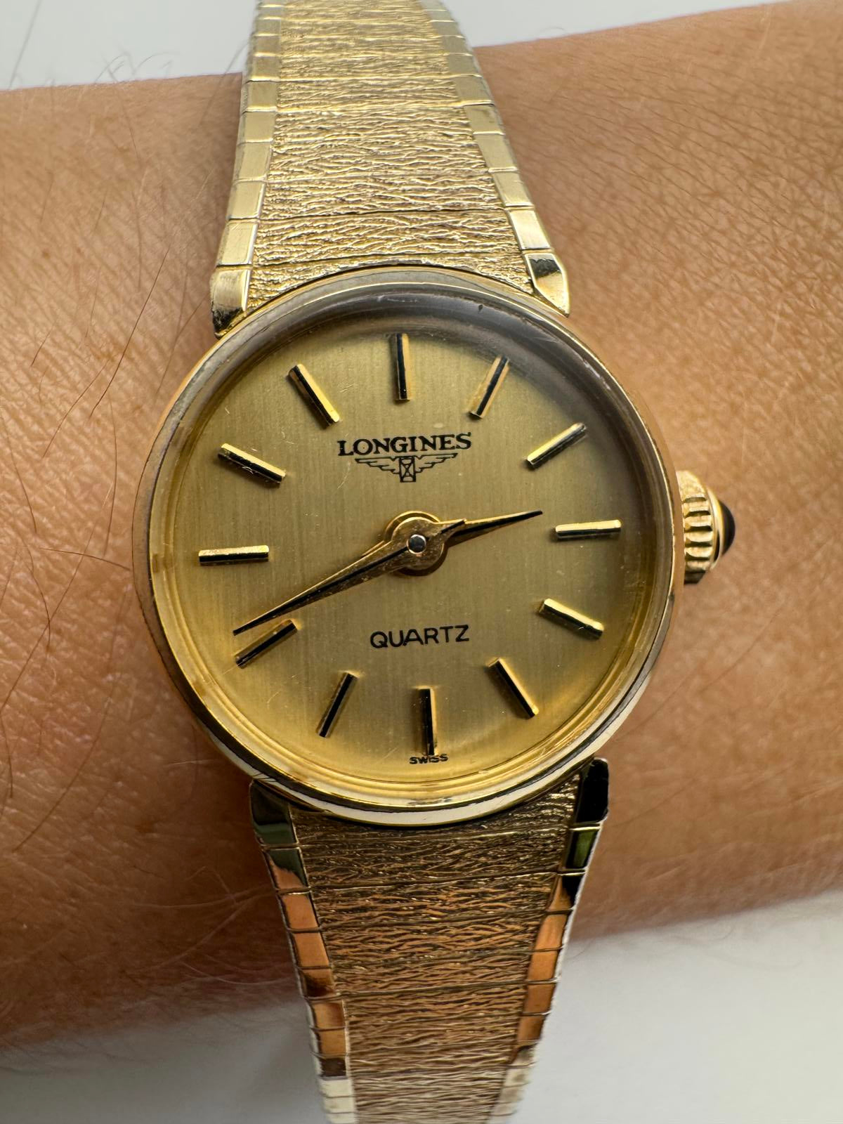 Vintage Longines Women’s Quartz Watch 17mm, Gold Tone, Swiss Made, Fresh Battery
