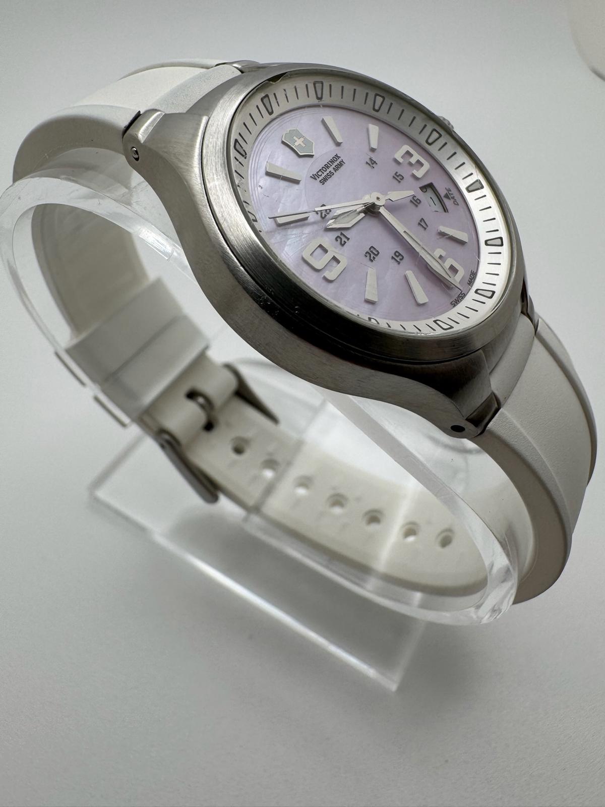 Victorinox Swiss Army White Watch | Mother-of-Pearl Dial, New Battery
