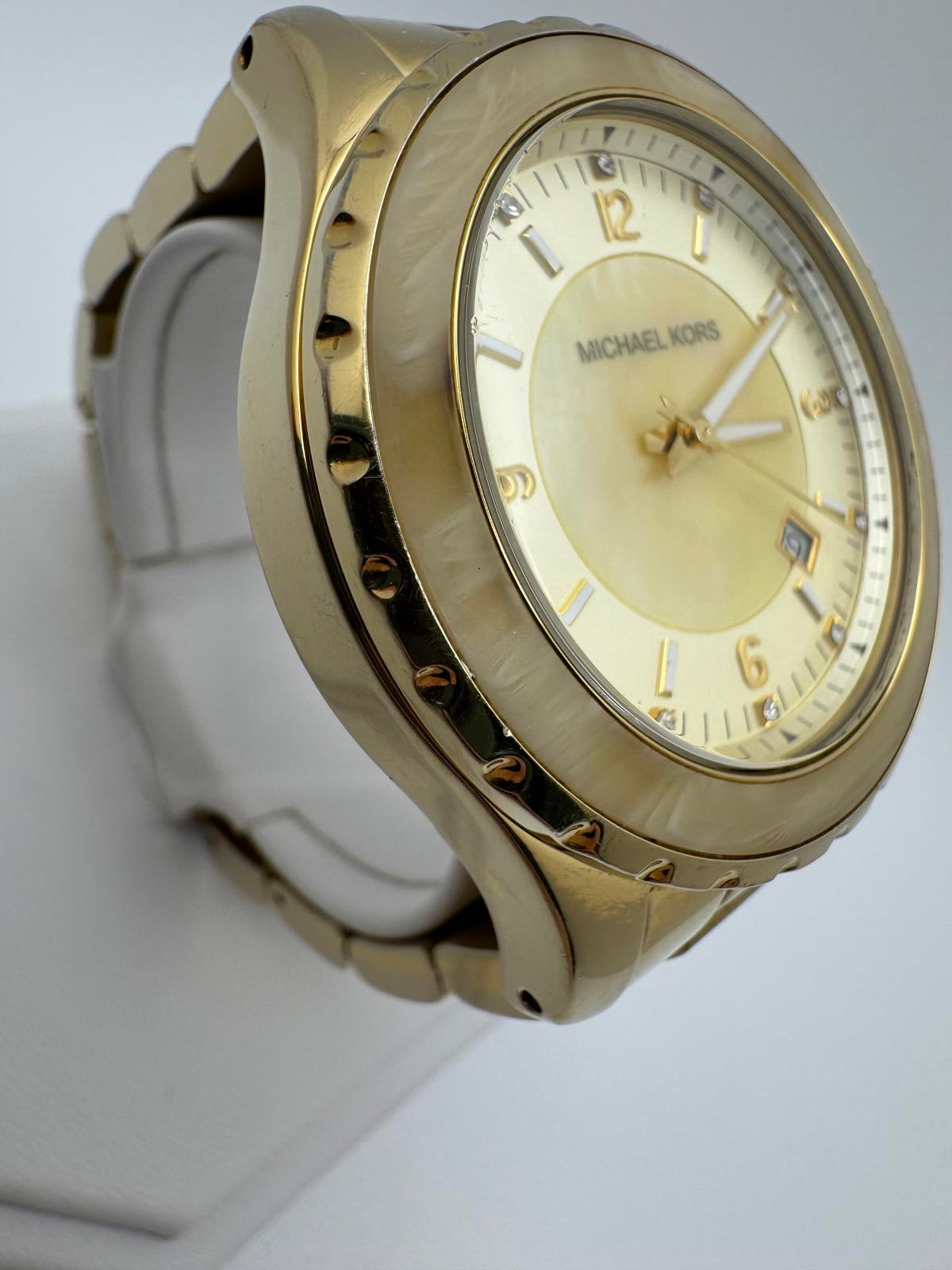 Michael Kors MK-5260 Gold Quartz Watch 44 mm Men’s Unisex | Fresh Battery
