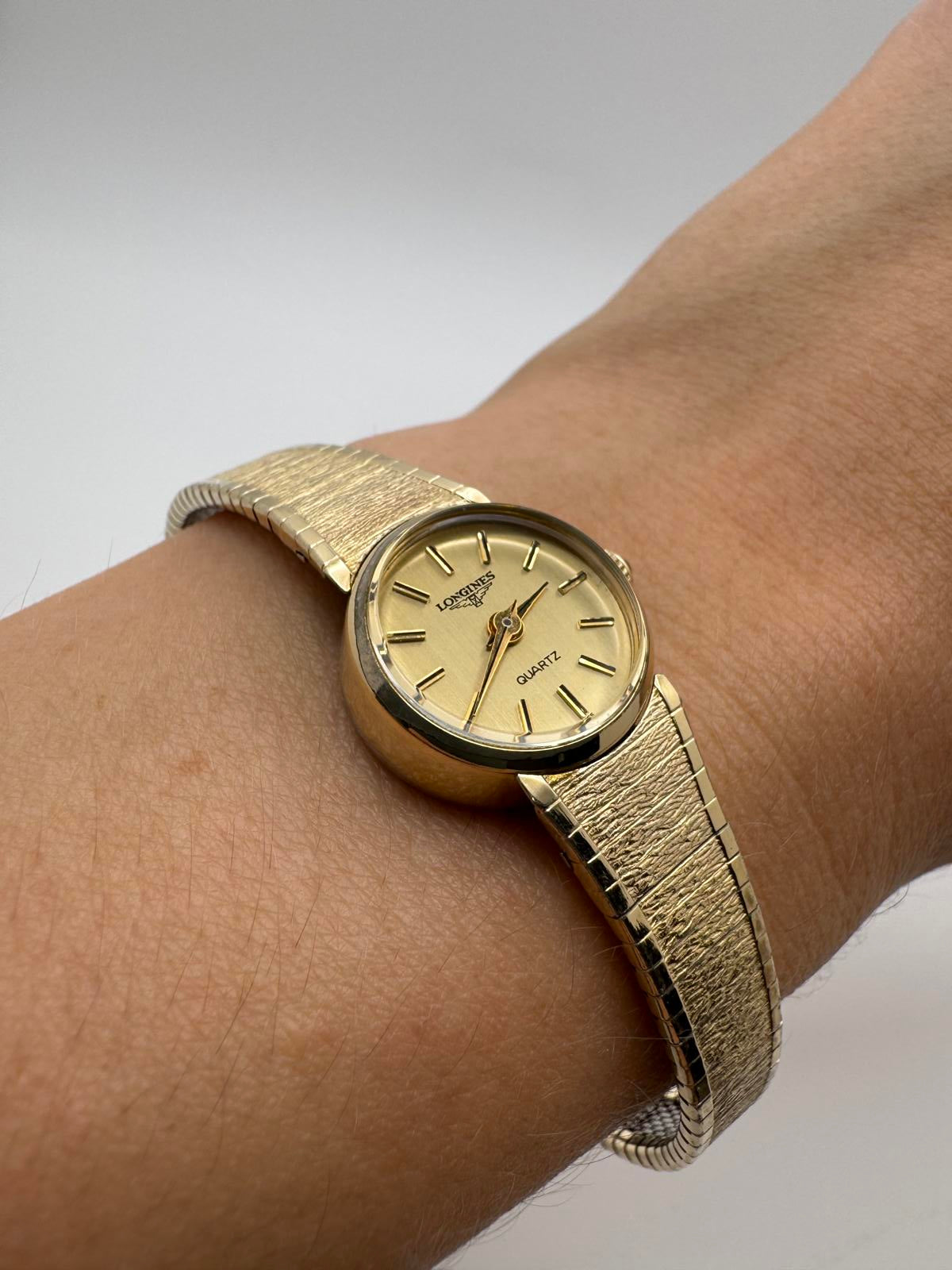 Vintage Longines Women’s Quartz Watch 17mm, Gold Tone, Swiss Made, Fresh Battery