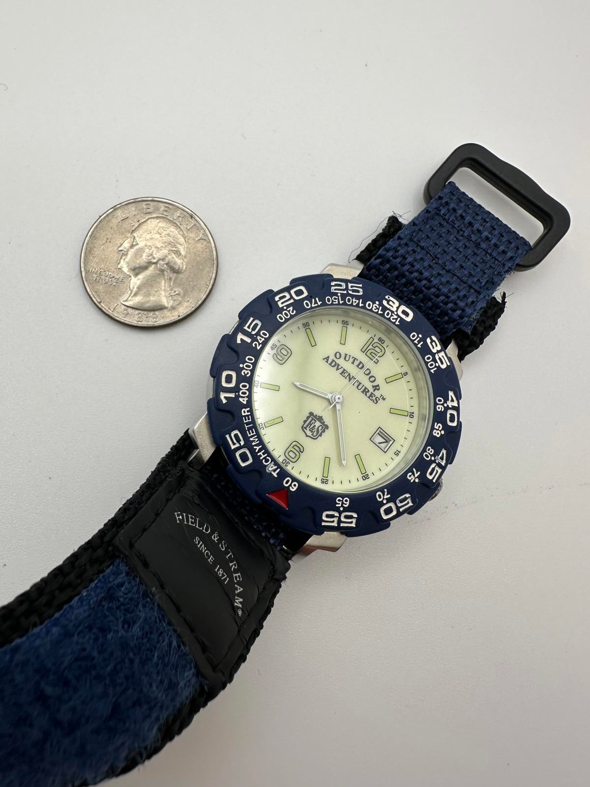 Field & Stream Outdoor Adventures Men’s Watch – 39mm, Luminous Dial, New Battery