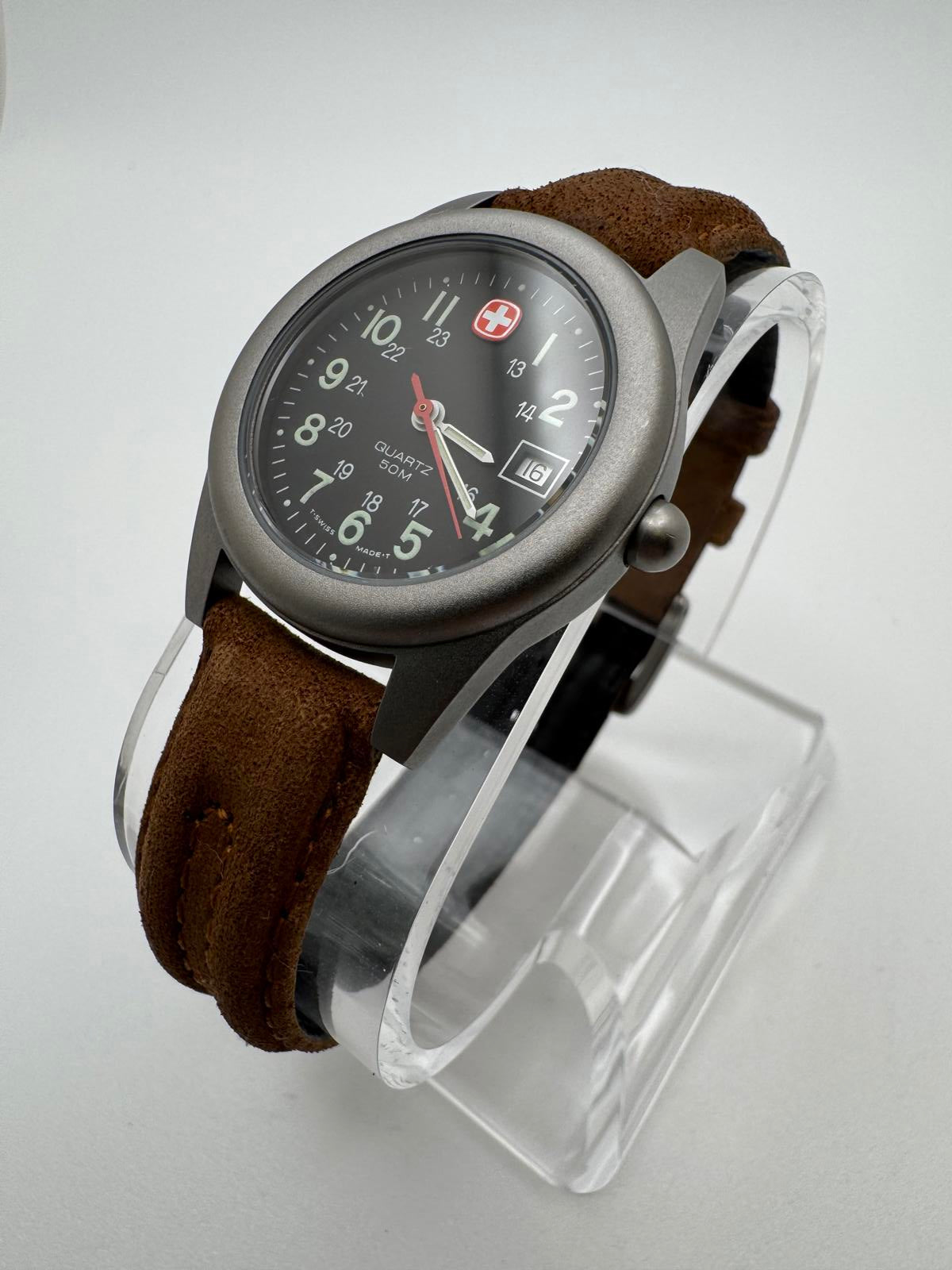 Wenger Marlboro Swiss Army Quartz Field Watch 29mm Date – New Battery
