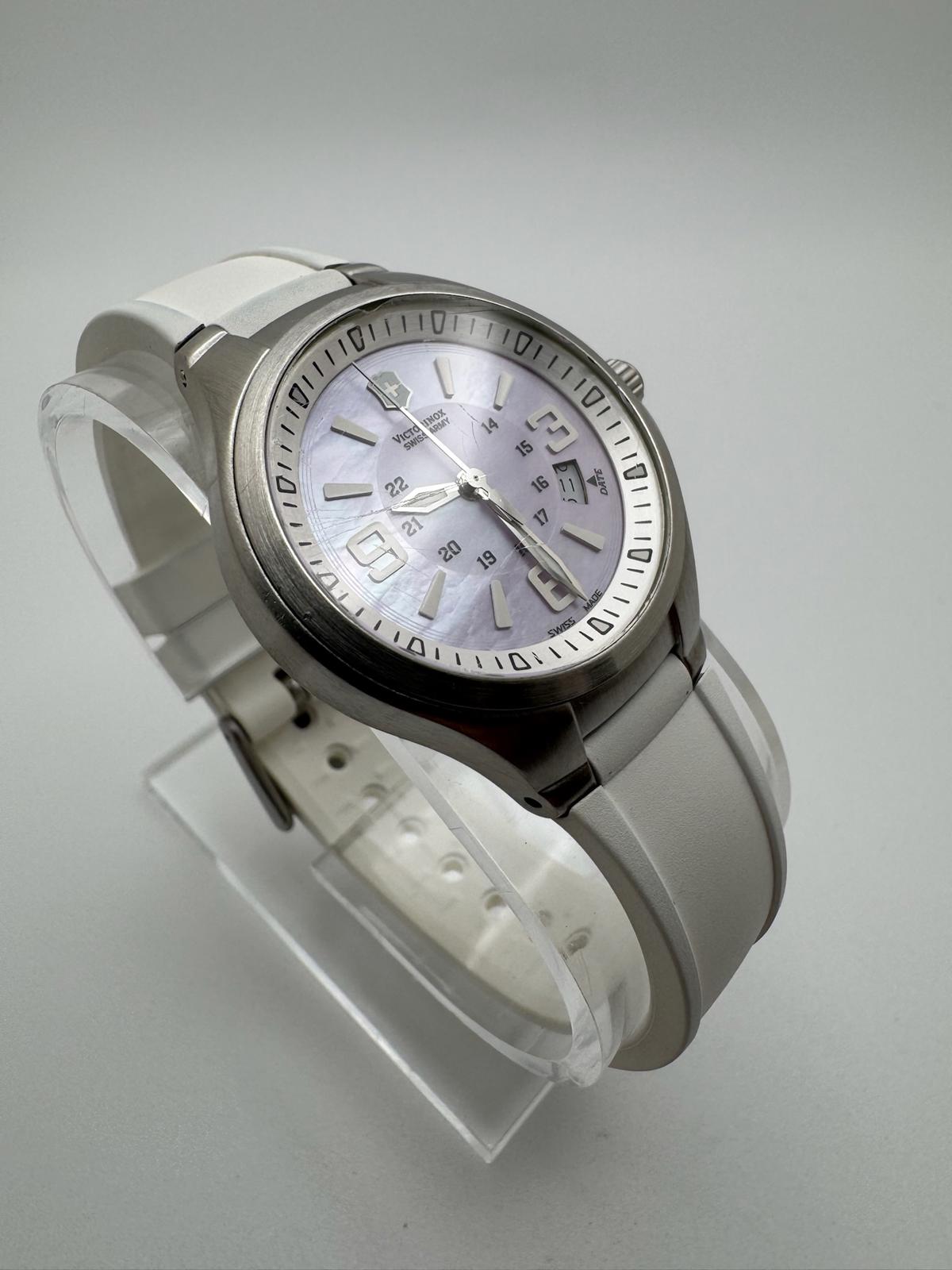 Victorinox Swiss Army White Watch | Mother-of-Pearl Dial, New Battery