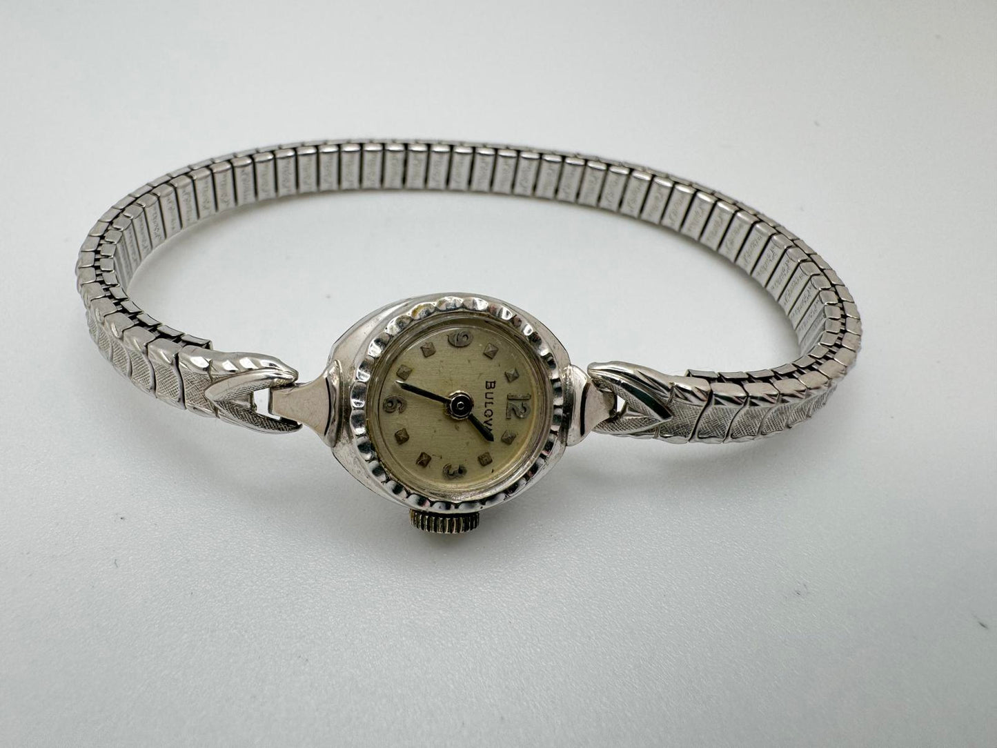 Vintage Bulova Women’s Mechanical Watch – Petite Silver, 10KT Rolled Gold Plate