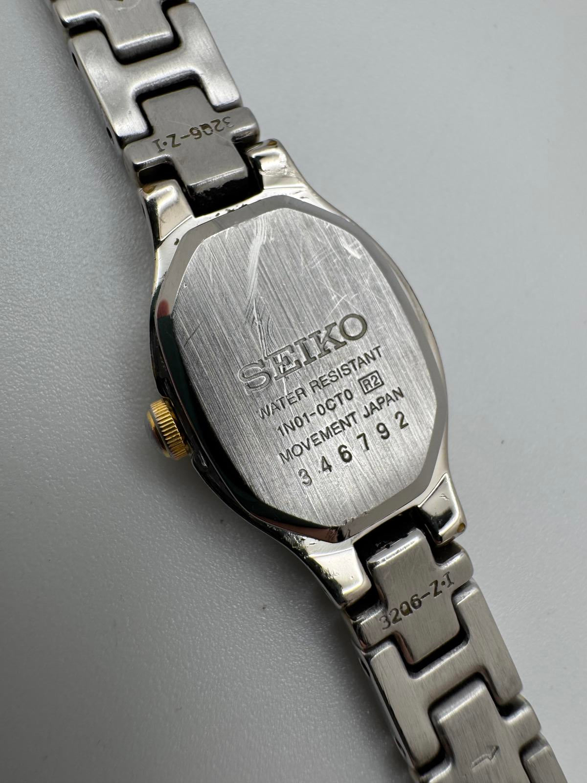 Vintage Seiko Women’s Quartz Watch 17mm Oval, Two-Tone Bracelet, Fresh Battery