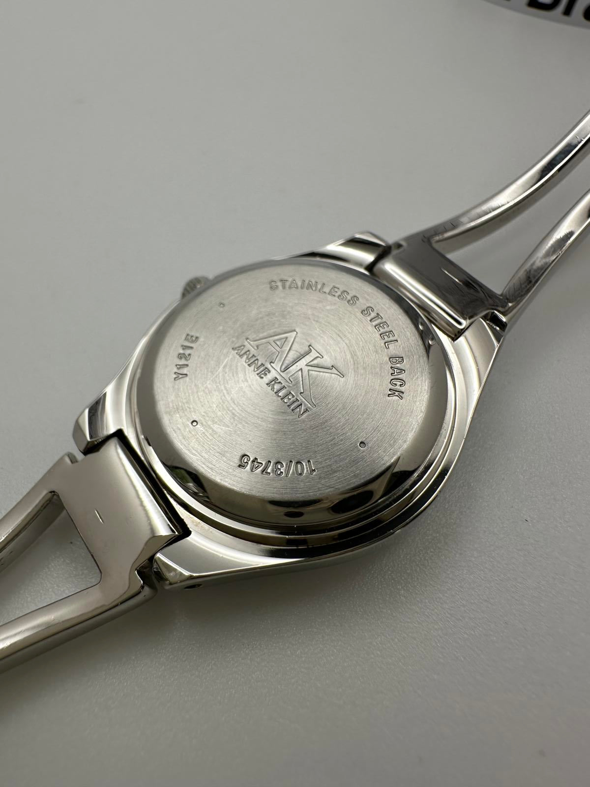 Anne Klein Women’s Diamond Accent Silver-Tone Bracelet Watch, 24mm, New Battery