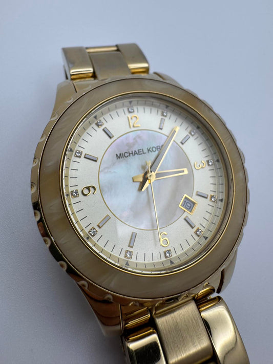 Michael Kors MK-5260 Gold Quartz Watch 44 mm Men’s Unisex | Fresh Battery