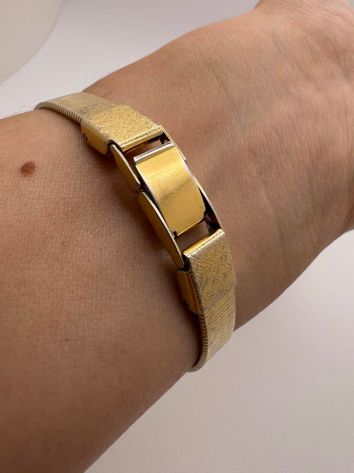 Vintage 1980s Seiko Quartz Women’s Gold Dress Watch – 16mm, Fresh Battery