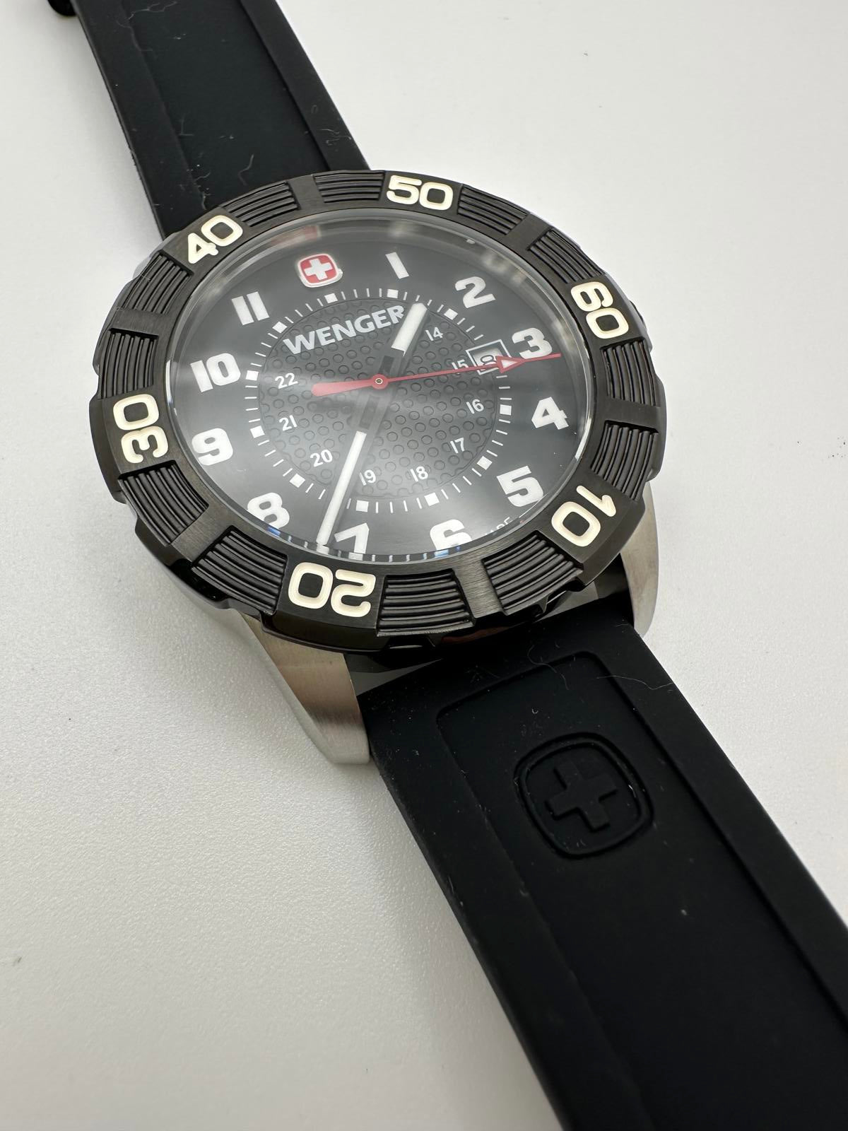 Wenger Swiss Made 45mm Dive Watch – Fresh Battery, Luminous, Date