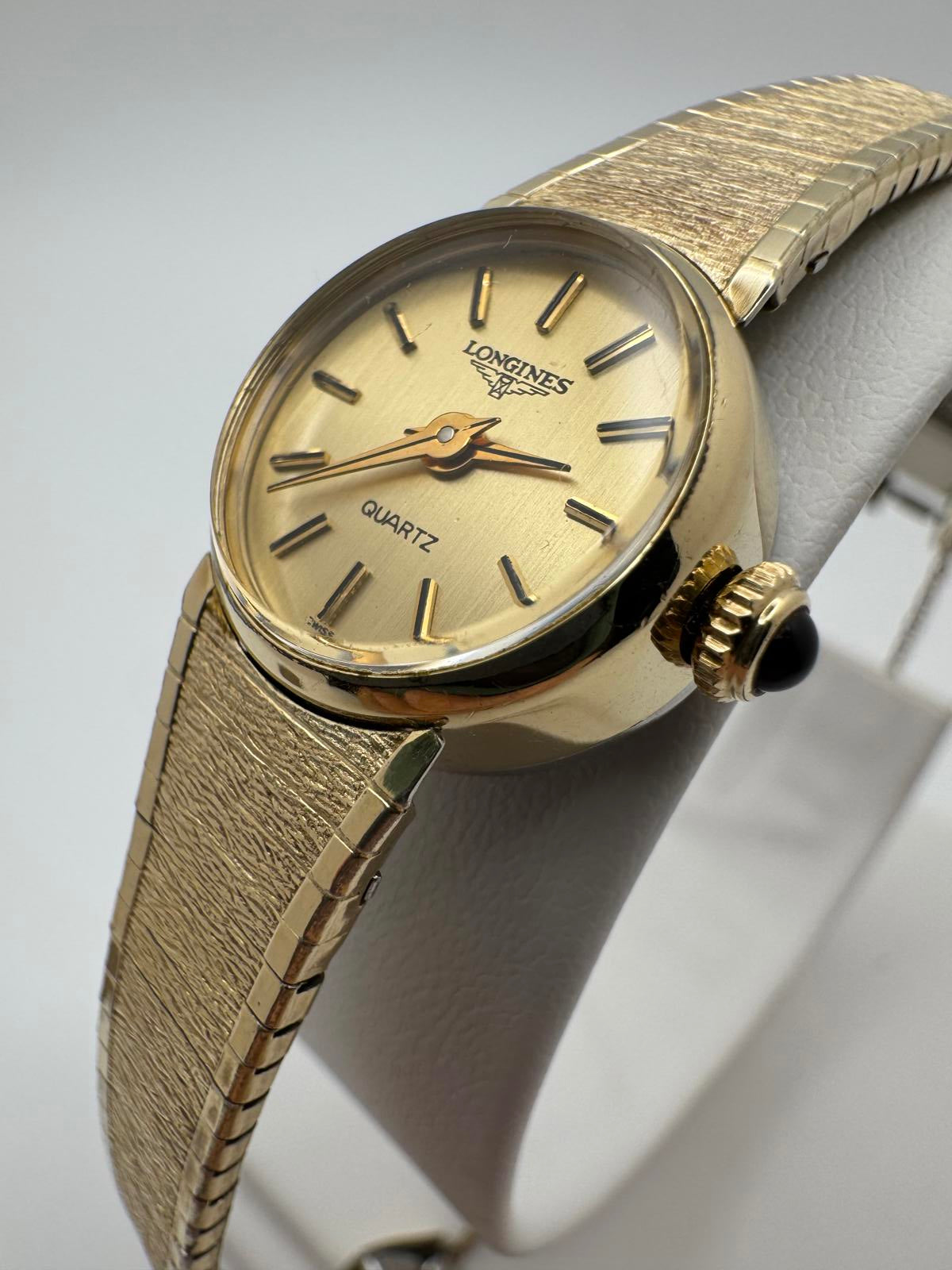 Vintage Longines Women’s Quartz Watch 17mm, Gold Tone, Swiss Made, Fresh Battery