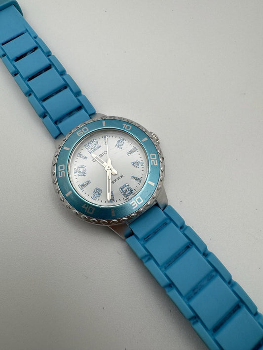 Casio Women’s 32mm Blue Sport Watch – New Battery, WR 50M, LTP-1331, Aluminum Stainless Steel Back