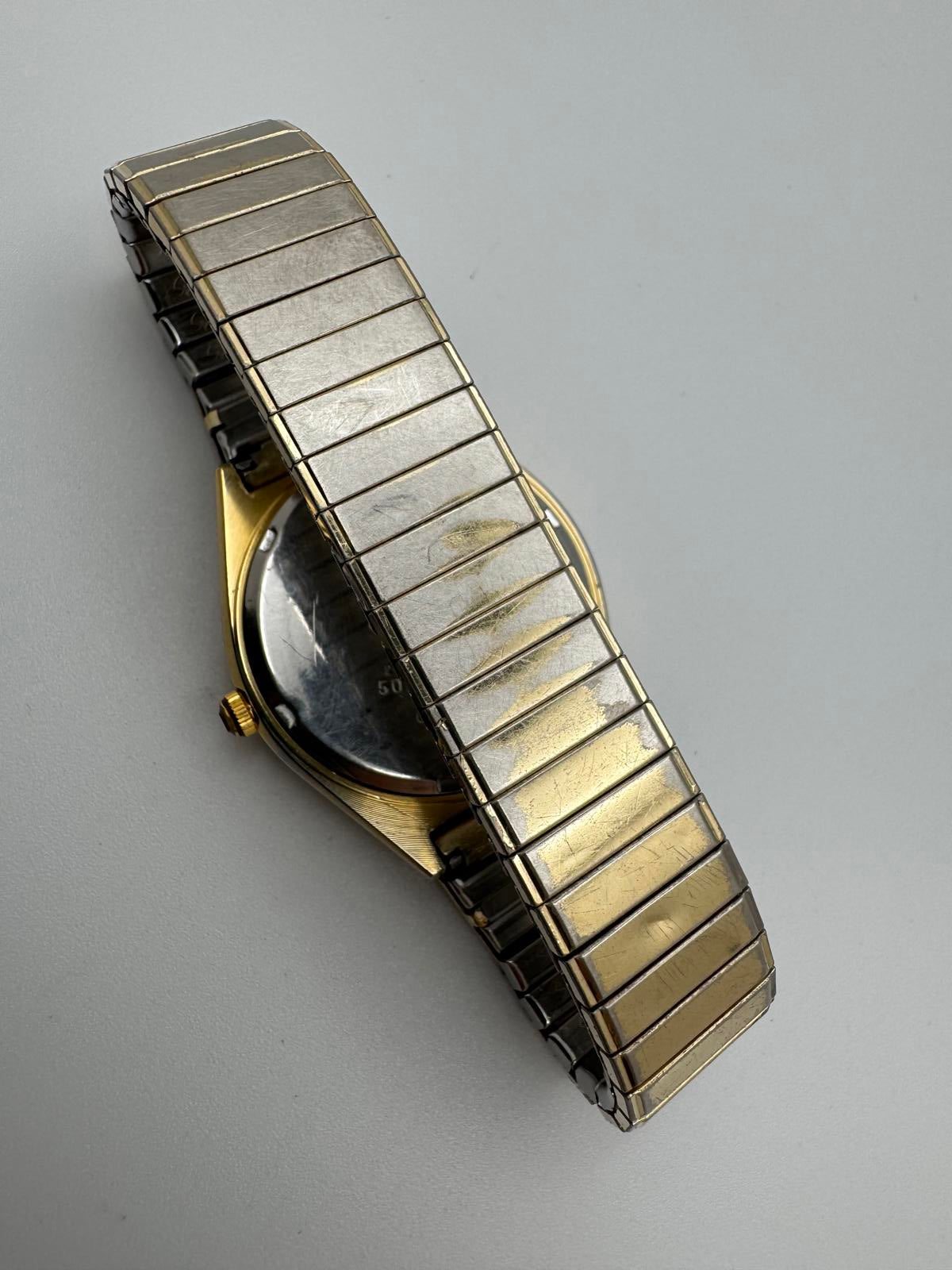 Citizen Quartz Men’s Gold Tone Watch – 35mm Case, Day-Date, Fresh Battery
