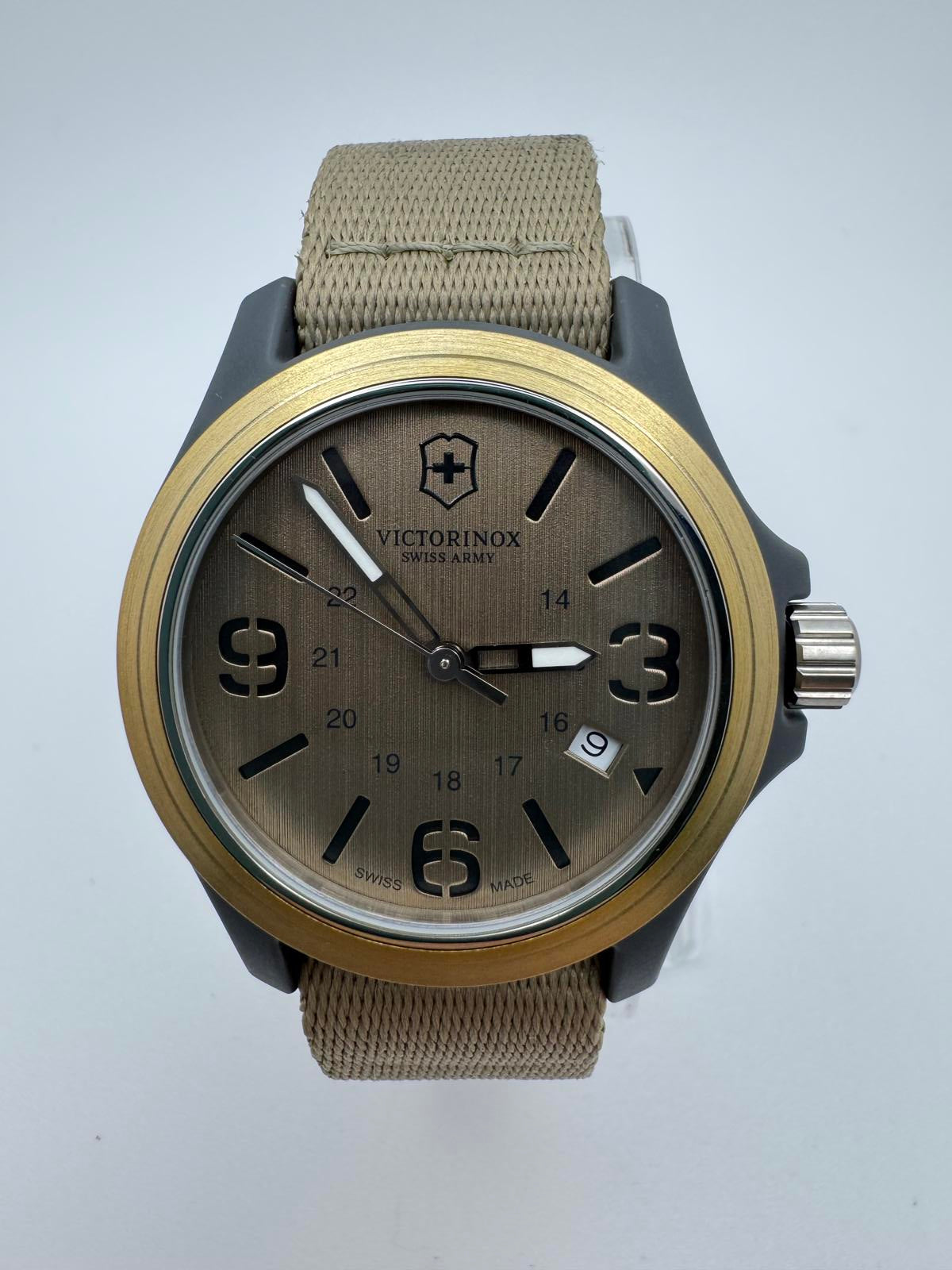 Victorinox Swiss Army 40mm Bronze Bezel Quartz Watch – Swiss Made, Box Included