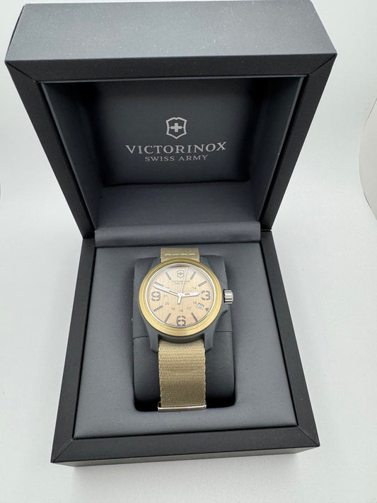 Victorinox Swiss Army 40mm Bronze Bezel Quartz Watch – Swiss Made, Box Included