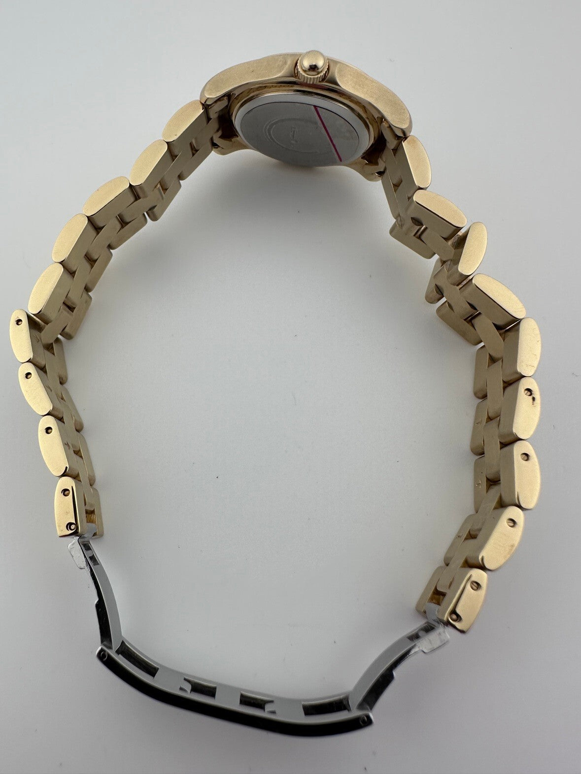 Wenger Womens Swiss Quartz Watch 28mm Gold Tone Black Dial Running 2000s