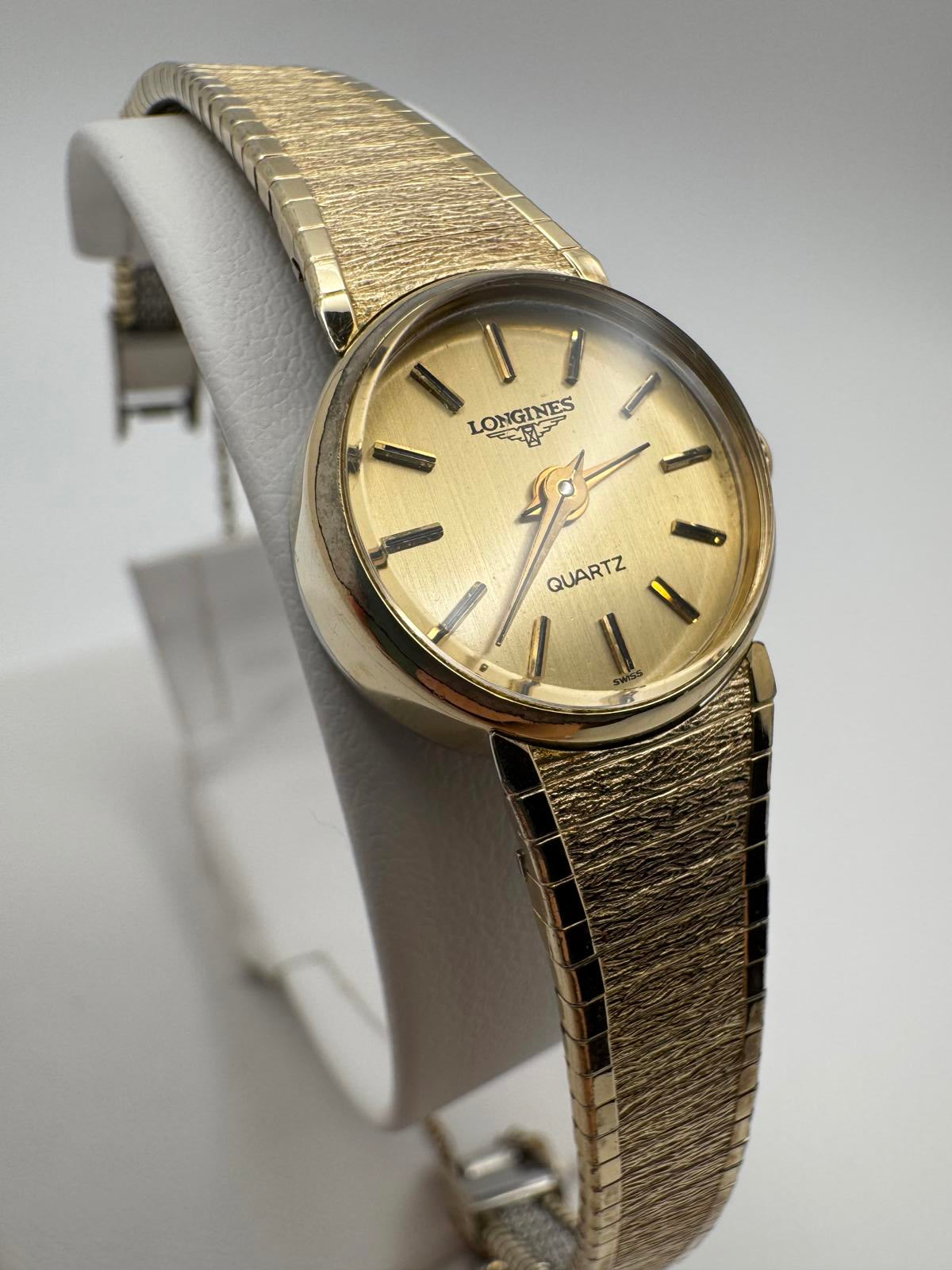 Vintage Longines Women’s Quartz Watch 17mm, Gold Tone, Swiss Made, Fresh Battery