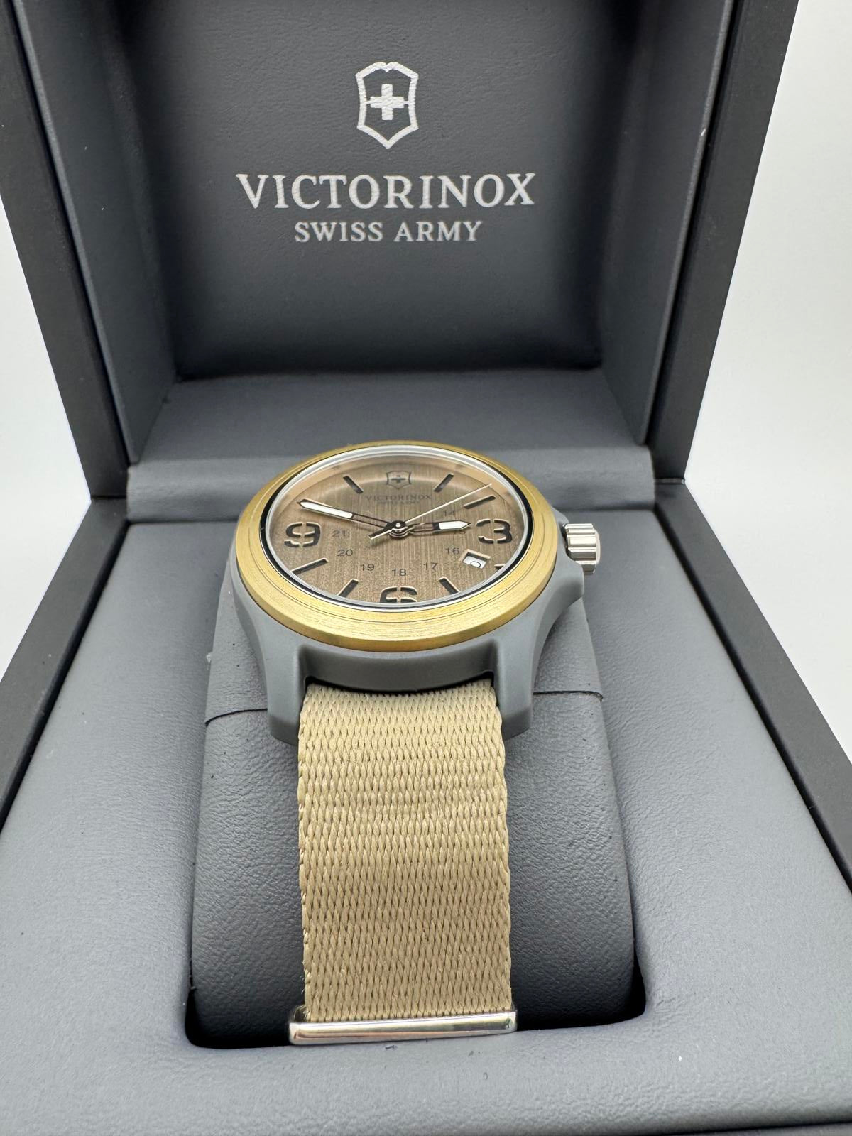 Victorinox Swiss Army 40mm Bronze Bezel Quartz Watch – Swiss Made, Box Included