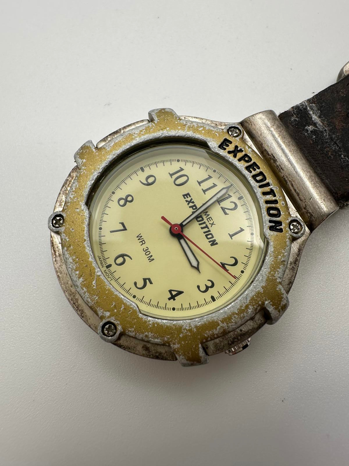 Timex Expedition Clip-On Field Watch – 38mm, New Battery, Worn but Working