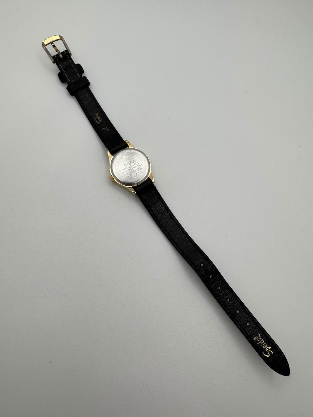 Vintage Pulsar Gold Tone Petite Quartz Watch 21mm Roman Dial Japan Movement