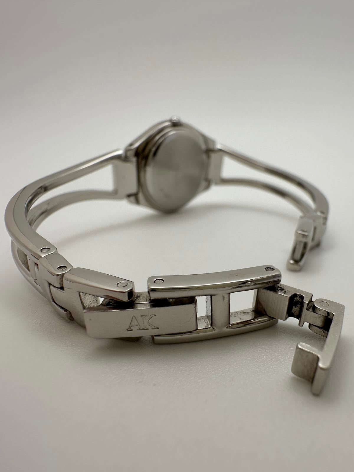 Anne Klein Women’s Diamond Accent Silver-Tone Bracelet Watch, 24mm, New Battery