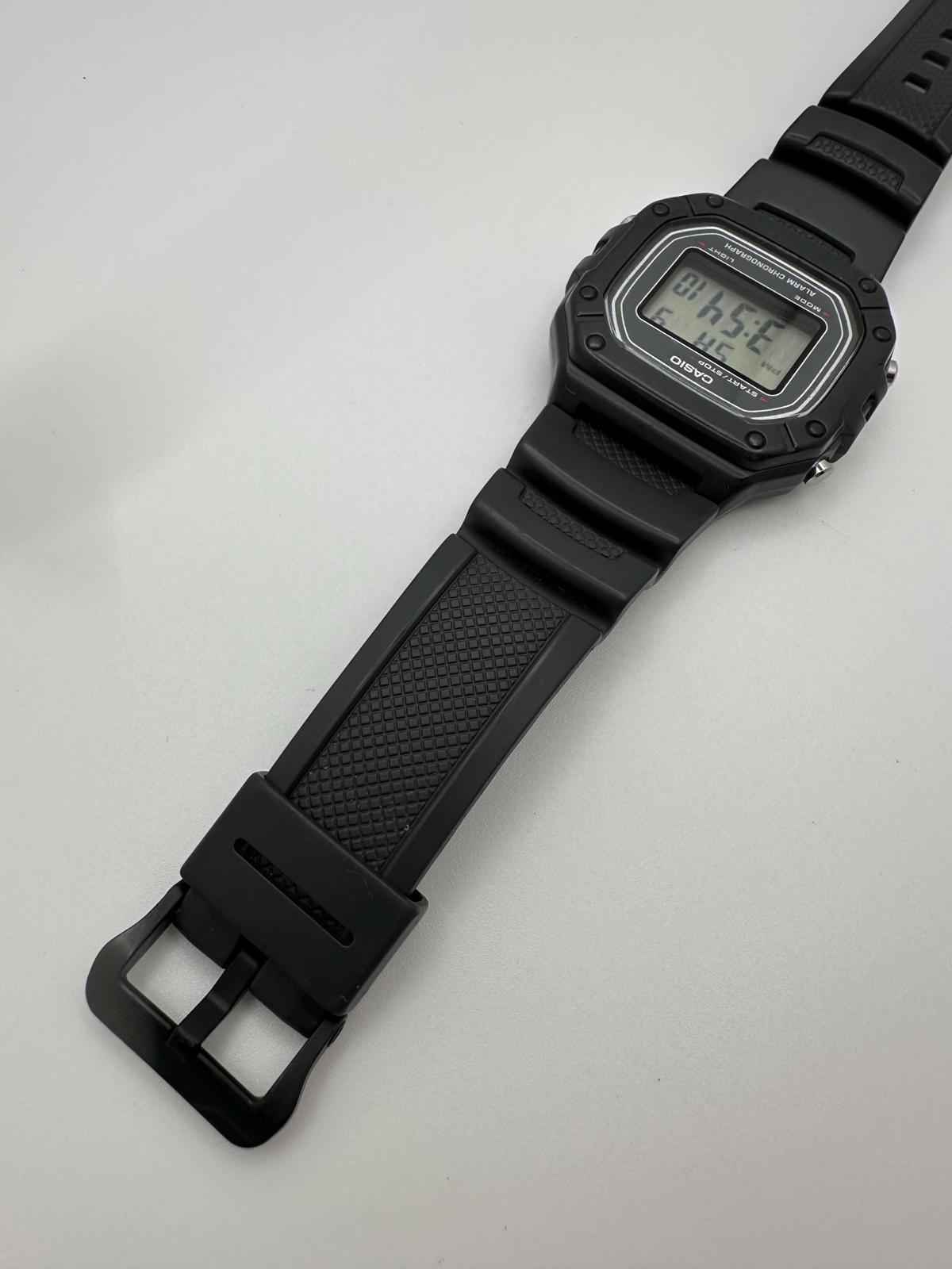 Casio W-218H Digital Watch – 43mm Black Sport Alarm Chronograph, Water Resistant, Retro Style
