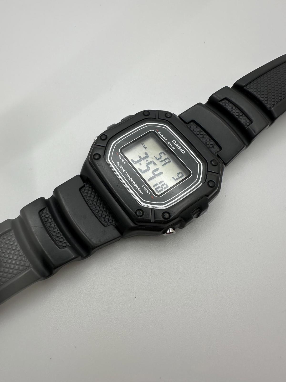 Casio W-218H Digital Watch – 43mm Black Sport Alarm Chronograph, Water Resistant, Retro Style