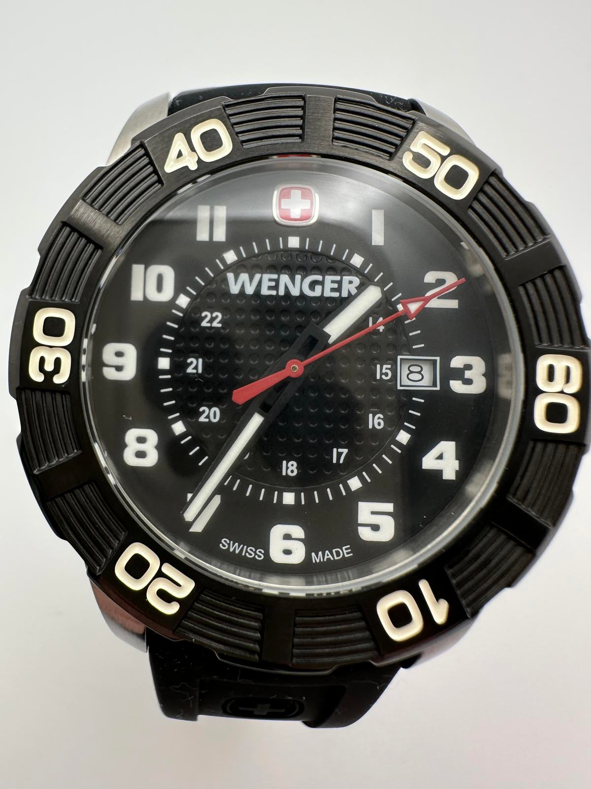 Wenger Swiss Made 45mm Dive Watch – Fresh Battery, Luminous, Date