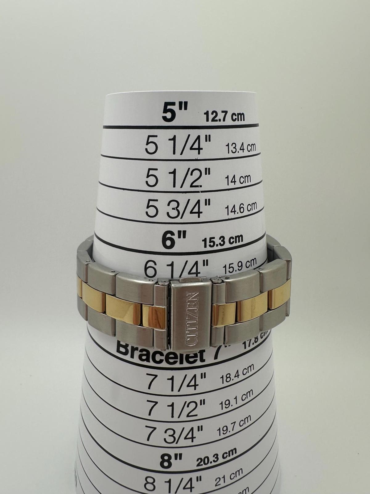 Mens Citizen Quartz 41mm Two-Tone Stainless Steel Watch Day-Date WR50 Japan