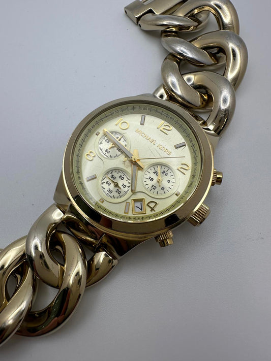 Michael Kors MK3131 Camille Chronograph Gold Tone 38mm Women’s Oversized Watch