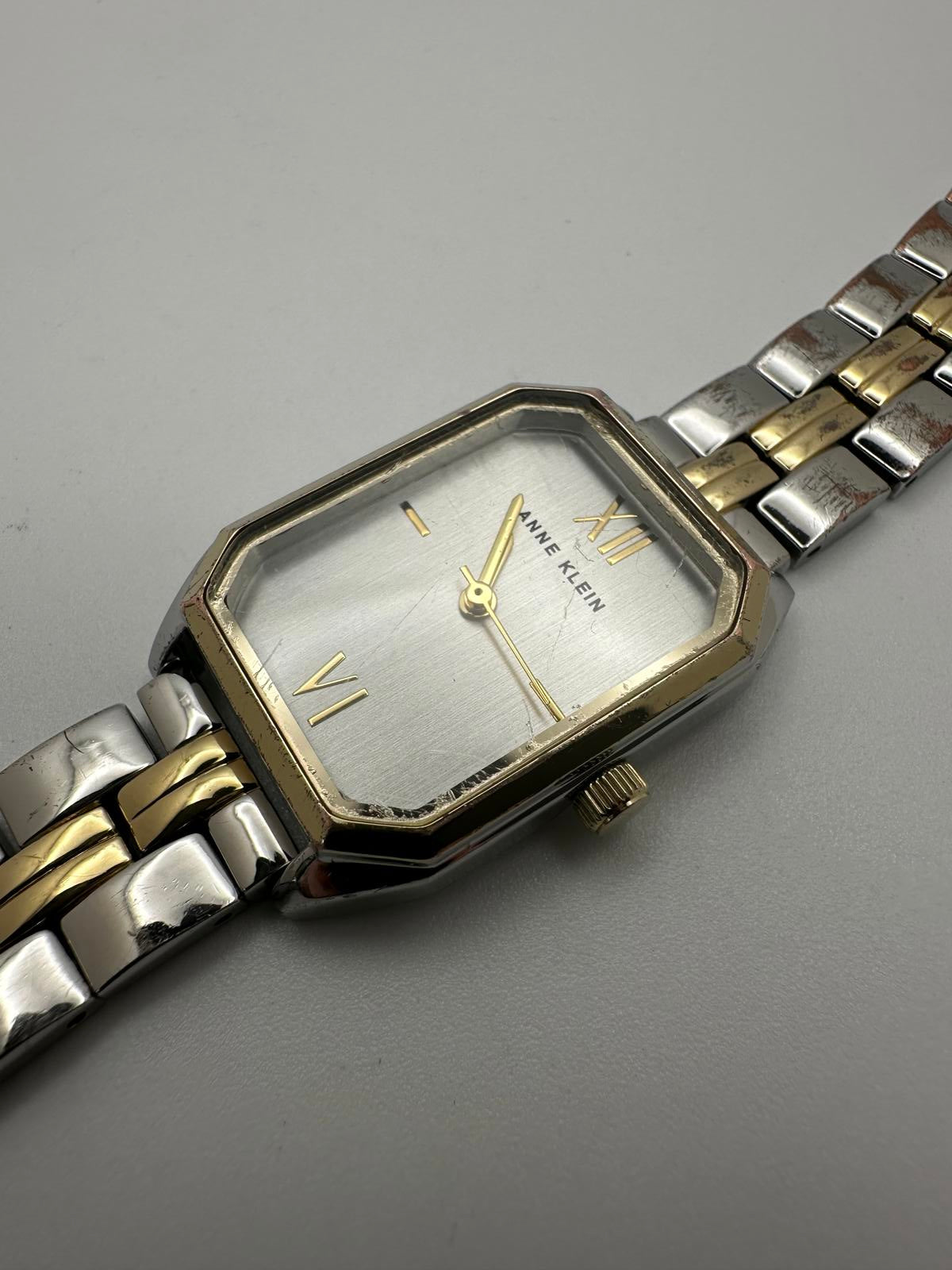 Vintage Anne Klein Women’s Quartz Watch 24mm Two Tone Bracelet New Battery