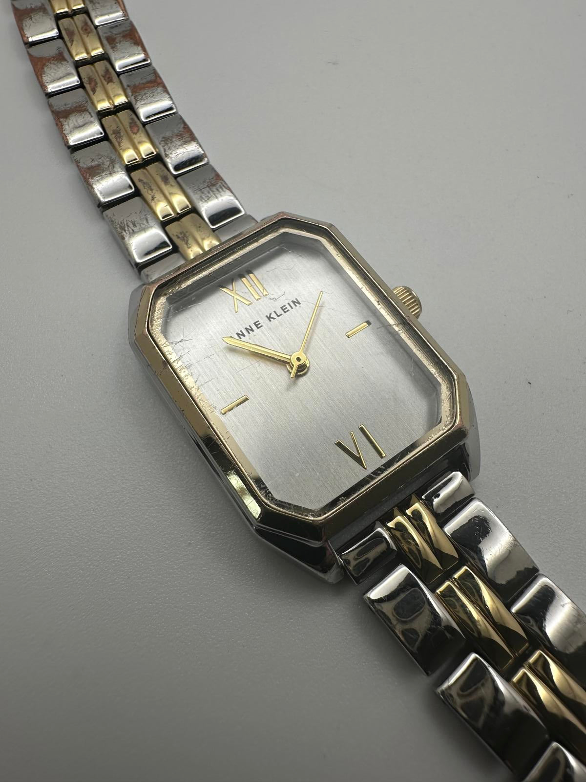 Vintage Anne Klein Women’s Quartz Watch 24mm Two Tone Bracelet New Battery