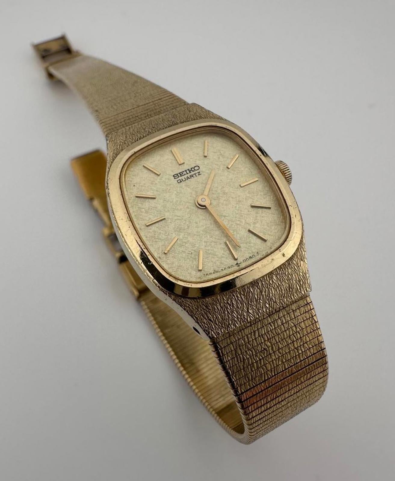 Seiko Ladies Vintage Gold Quartz Watch 18mm Bracelet Japan