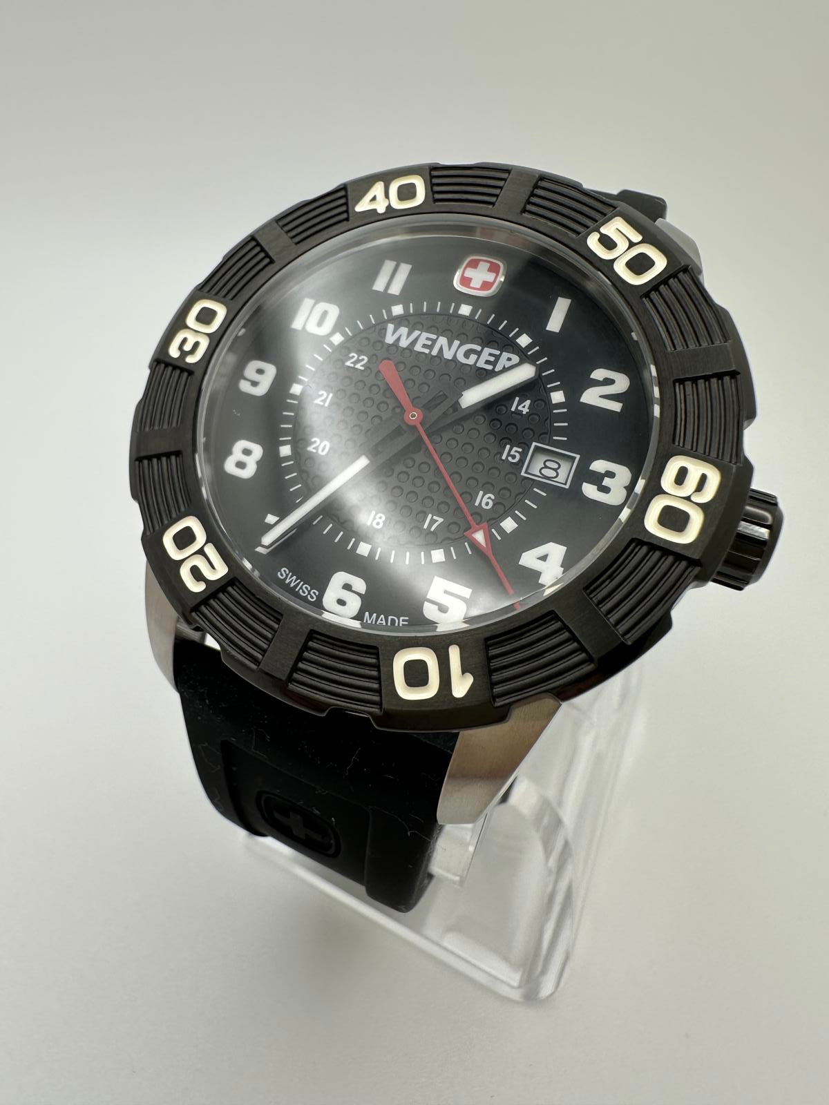 Wenger Swiss Made 45mm Dive Watch – Fresh Battery, Luminous, Date