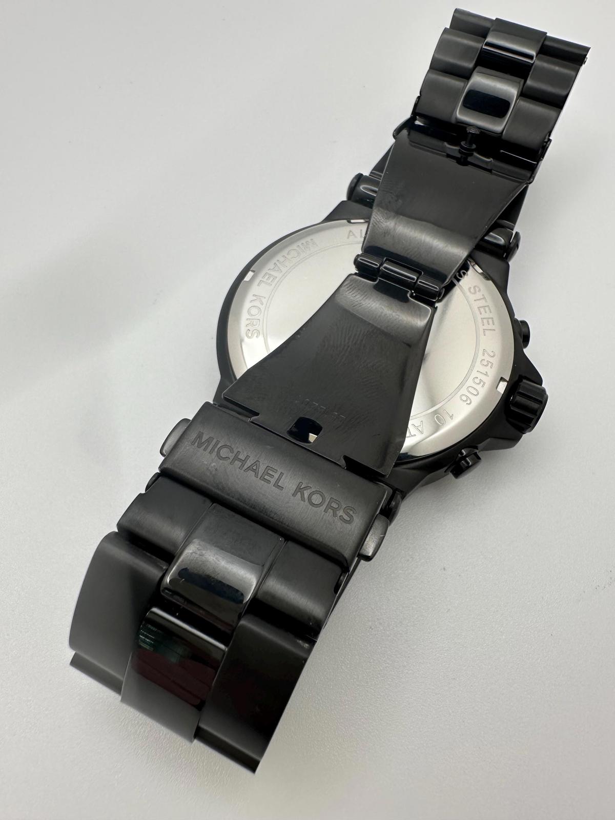 Michael Kors MK-8279 Black Chronograph Men’s Watch – 45mm Case, Fresh Battery