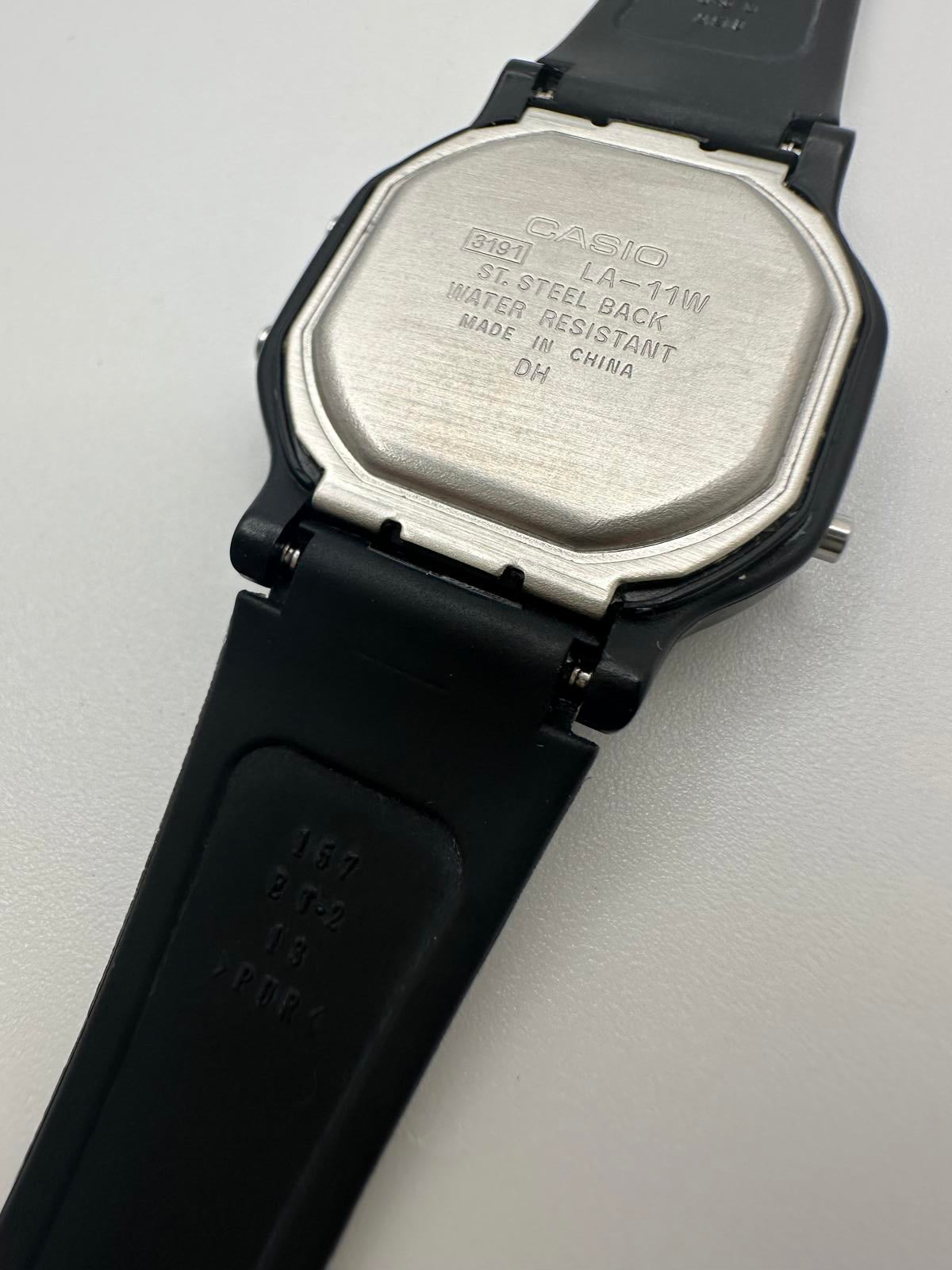 Casio LA-11W Women’s Digital Watch – 25mm Black Resin, Fresh Battery