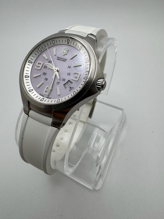 Victorinox Swiss Army White Watch | Mother-of-Pearl Dial, New Battery