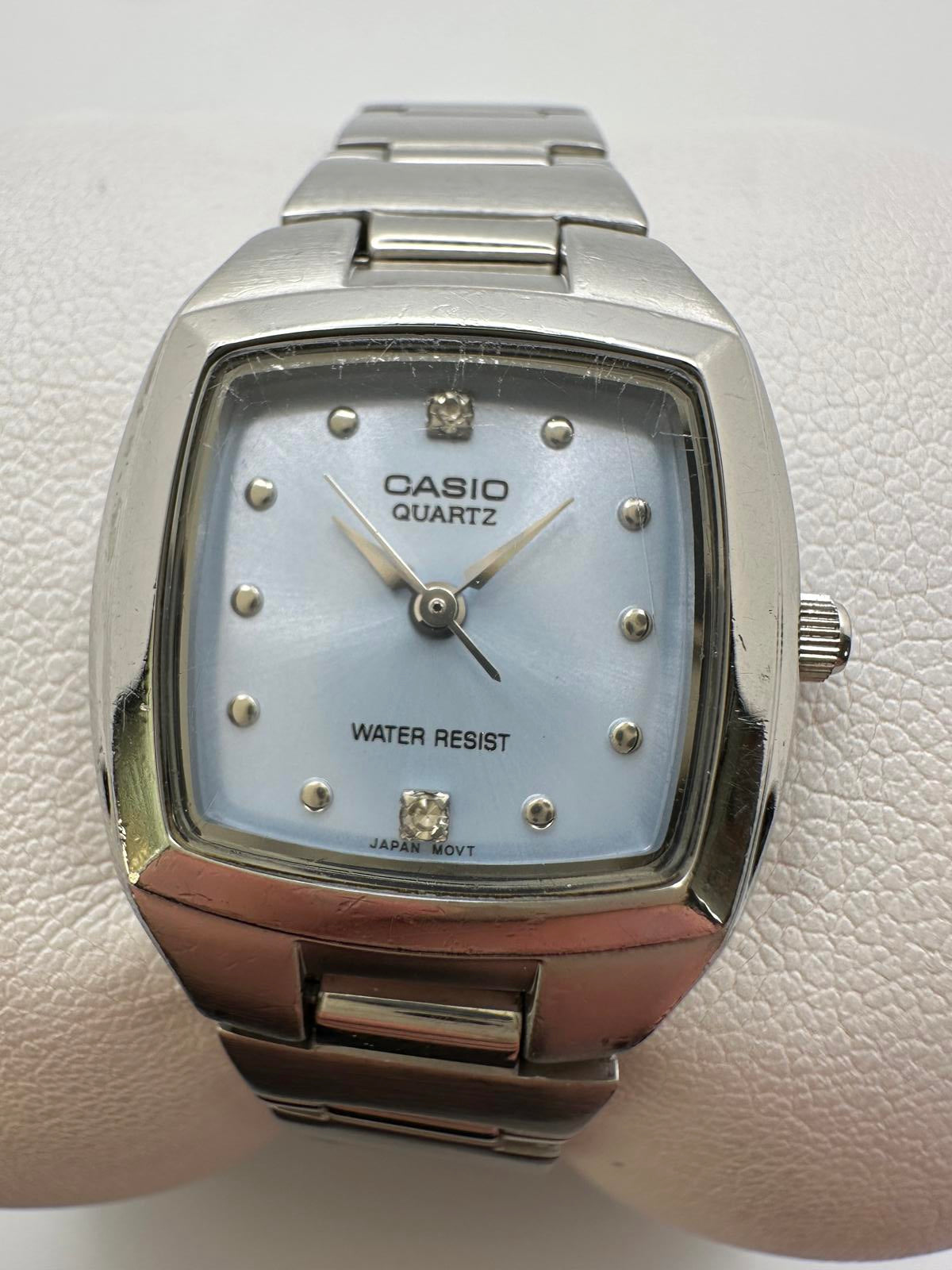 Casio Women’s Quartz Watch 23mm Blue Dial Stainless Steel Japan Movement