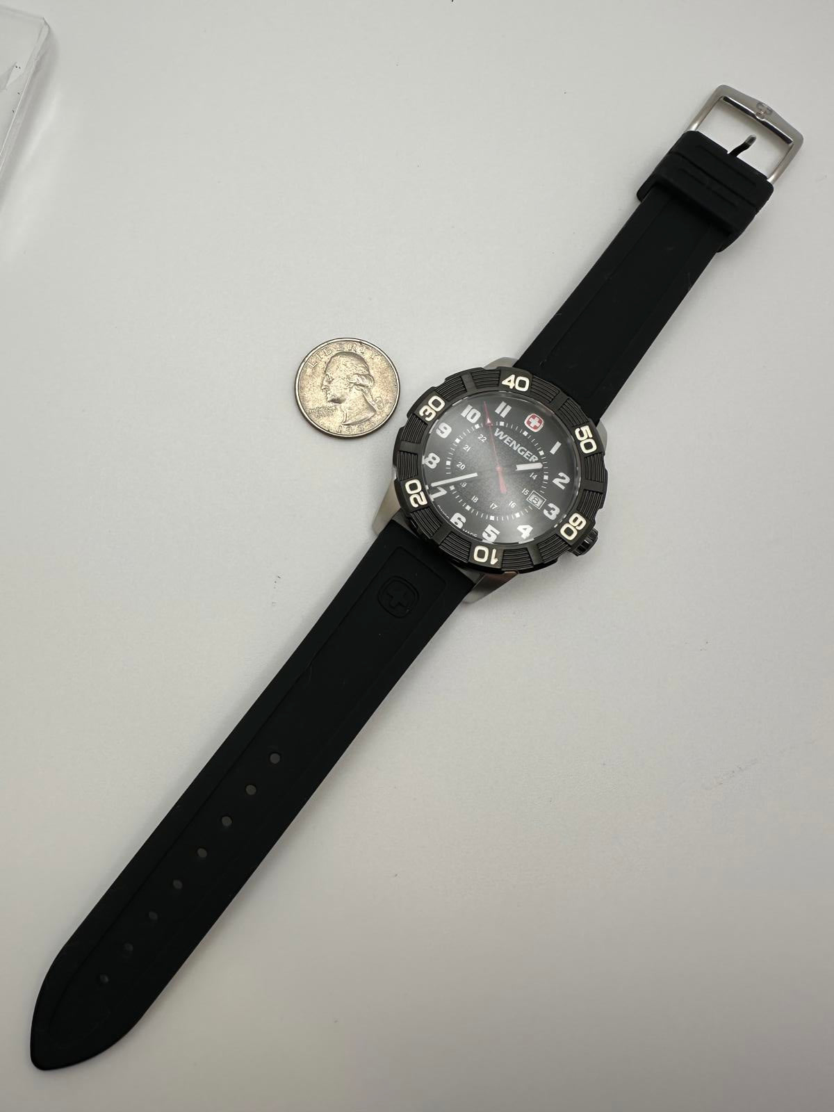 Wenger Swiss Made 45mm Dive Watch – Fresh Battery, Luminous, Date