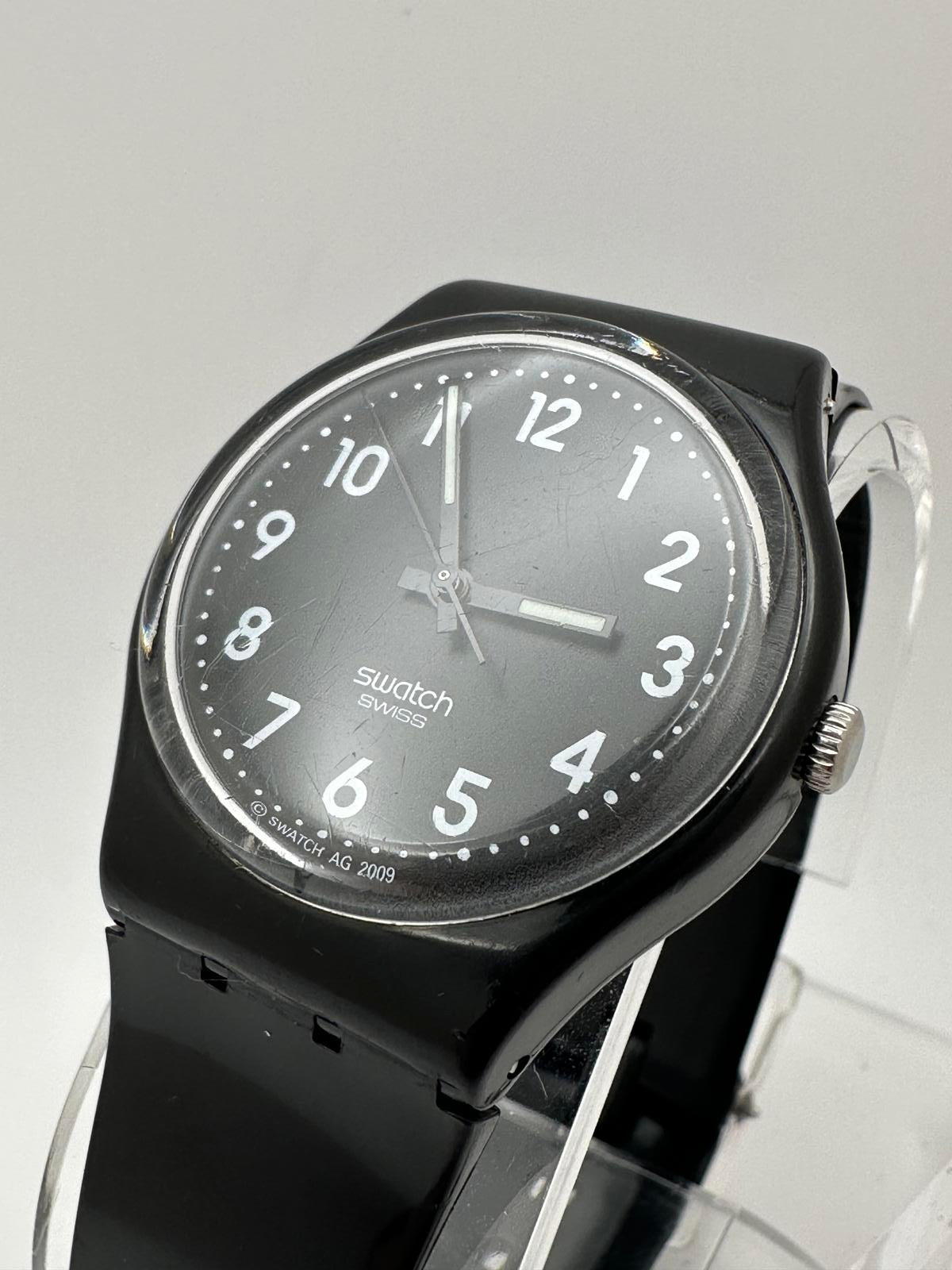 Swatch Originals Black Gent Watch 2009 – 34mm, Fresh Battery, Swiss, Running