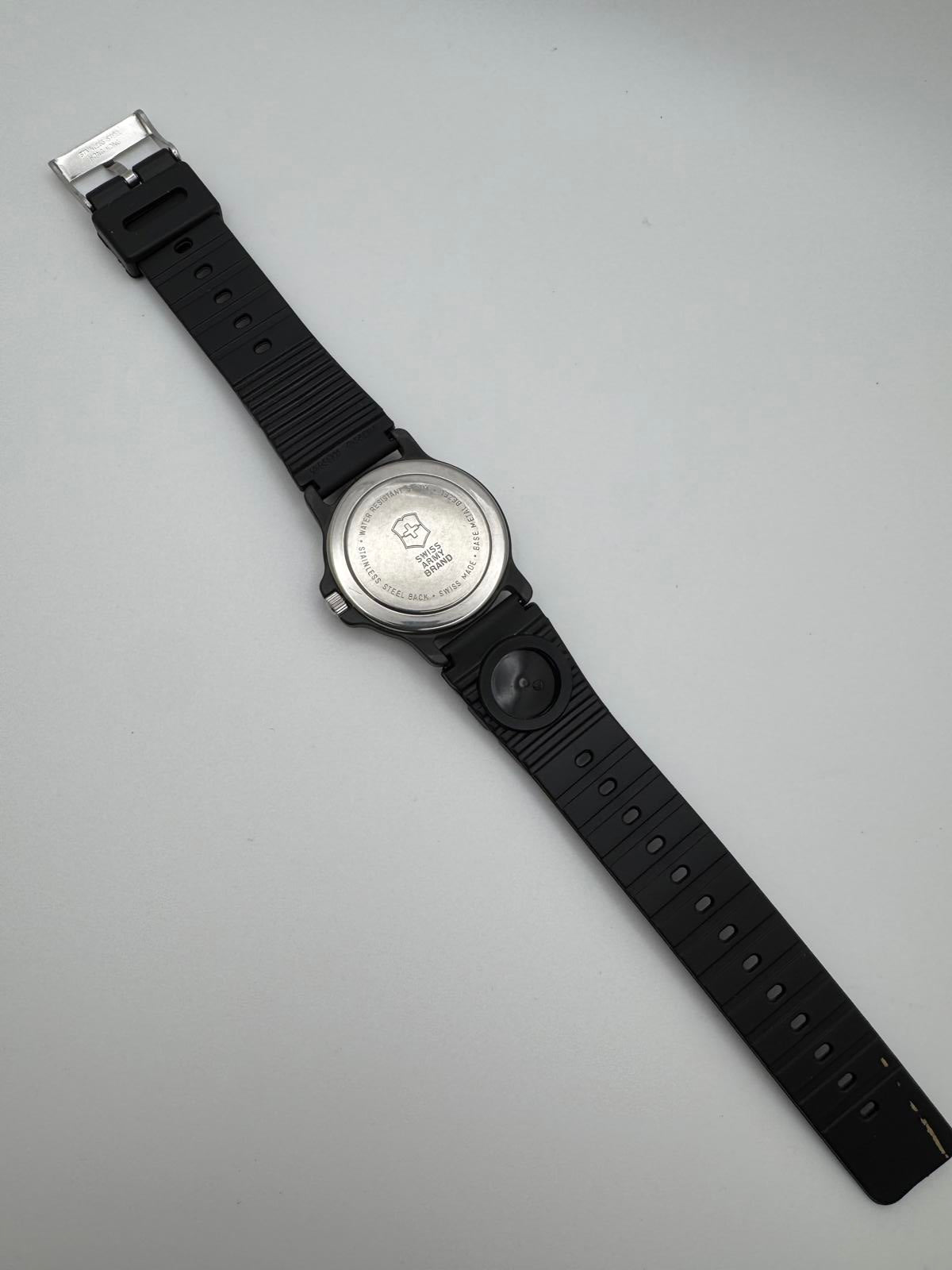 Swiss Army Brand Watch 36mm – White Dial, Date, Timex Indiglo Compass Band