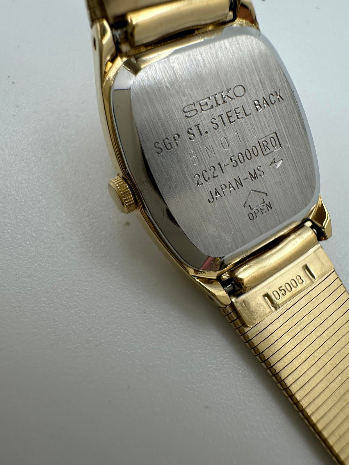 Vintage Seiko Quartz Women’s Watch – Gold Tone – 18mm – New Battery – Running