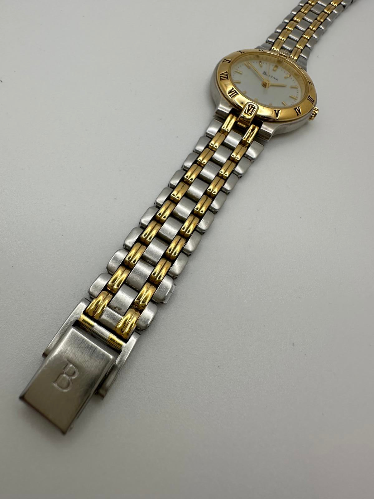 Bulova Women’s Two-Tone Watch, Roman Numerals, Stainless Steel & Gold Tone, 23mm