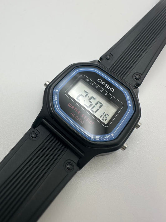 Casio LA-11W Women’s Digital Watch – 25mm Black Resin, Fresh Battery