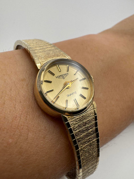 Vintage Longines Women’s Quartz Watch 17mm, Gold Tone, Swiss Made, Fresh Battery