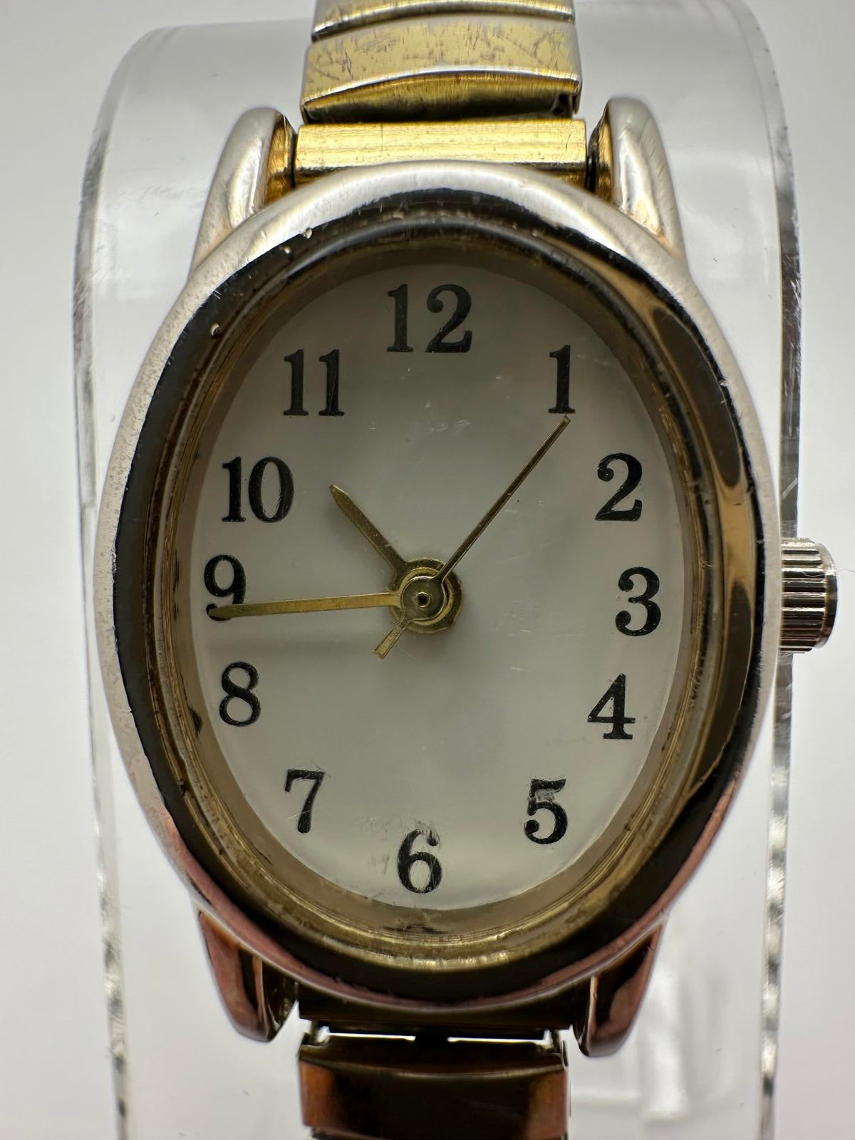 Vintage Oval Women’s Quartz Watch with Expansion Band – Fresh Battery