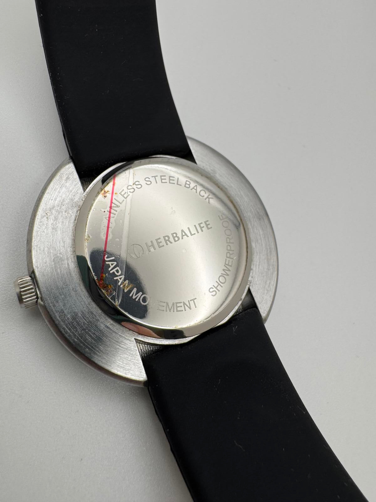 Herbalife Quartz Watch – 45 mm Green Dial, Black Band, Cleaned, New Battery