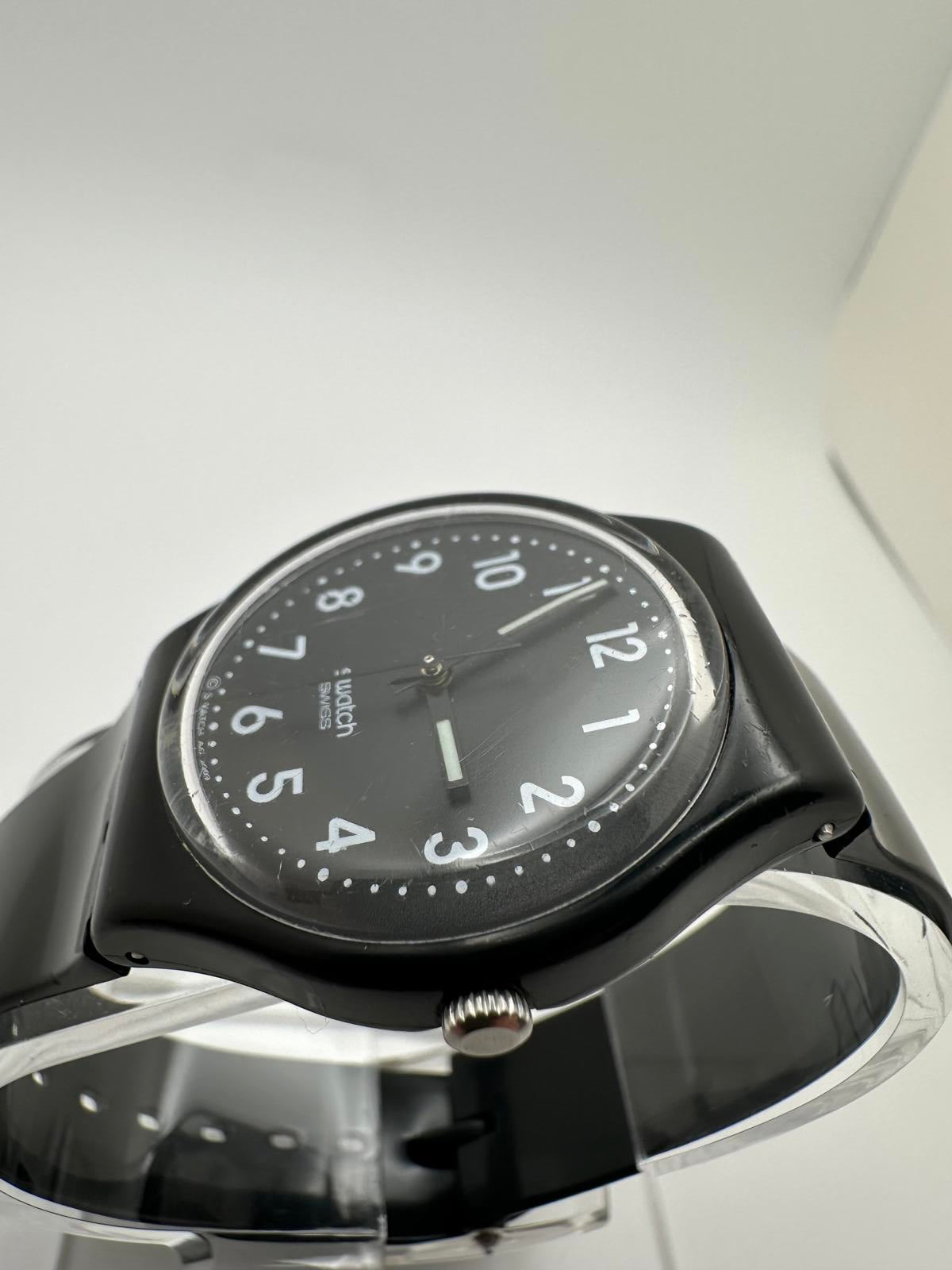 Swatch Originals Black Gent Watch 2009 – 34mm, Fresh Battery, Swiss, Running